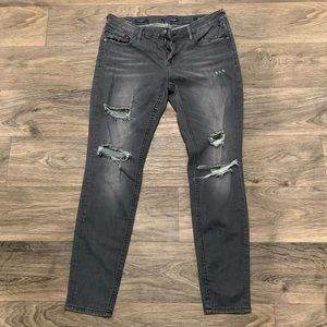 VIGOSS women’s distressed skinny jeans in grey